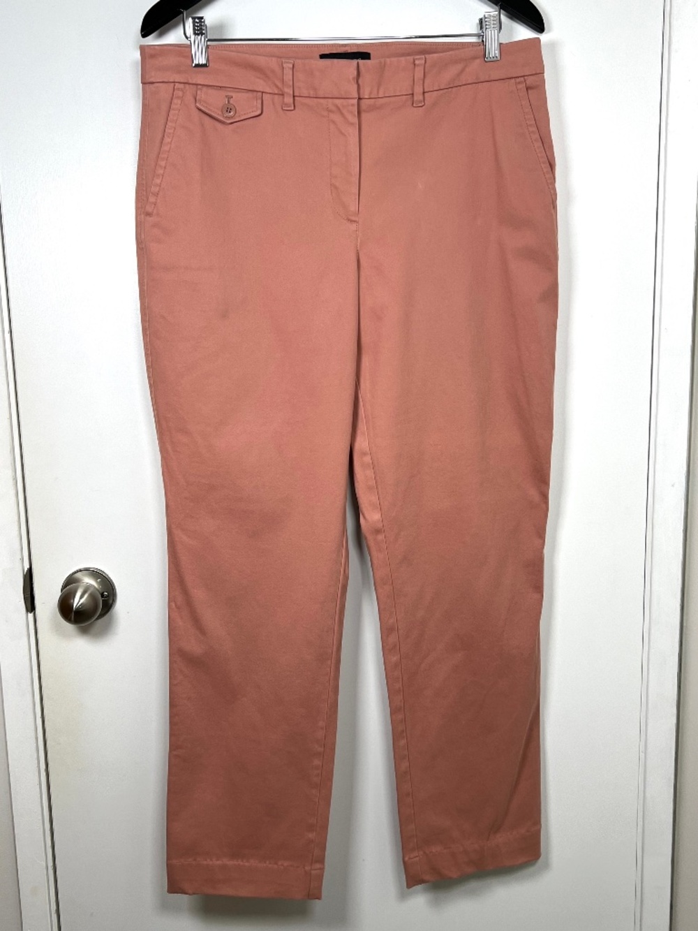 Talbots Cotton Stretch Casual Pants size 10 Dusty Rose Straight Leg Weekend